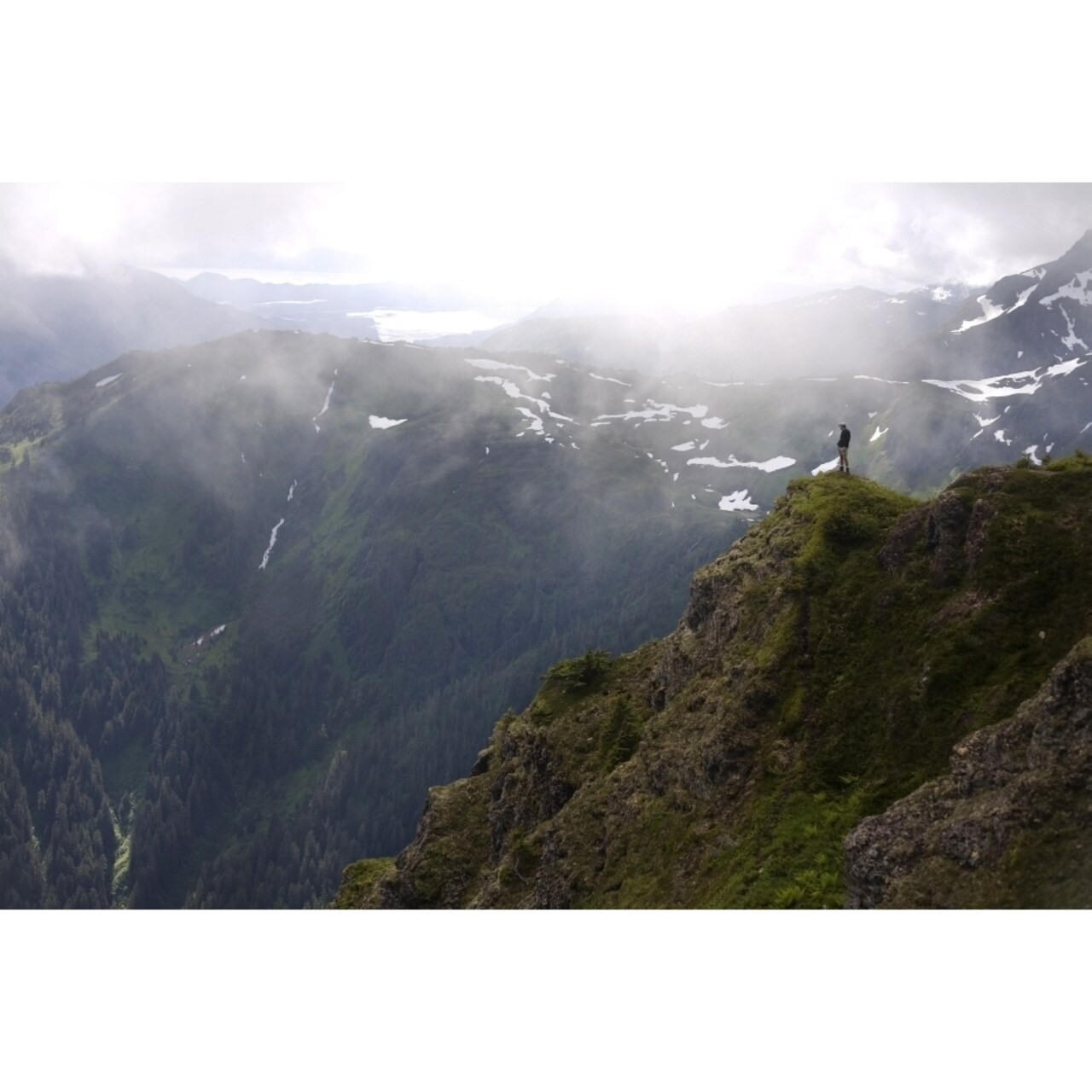 Posterazzi Hiker On Eagle Peak Promontory Admiralty Island Tongass National Forest Southeast Alaska Summer Poster Print